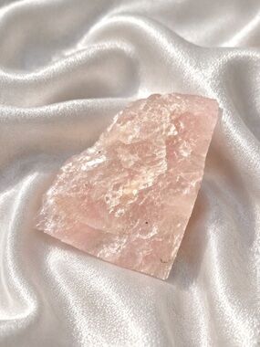 Large Rose Quartz Slab 💕 Natural Pink Crystal | Healing Decor Display Piece